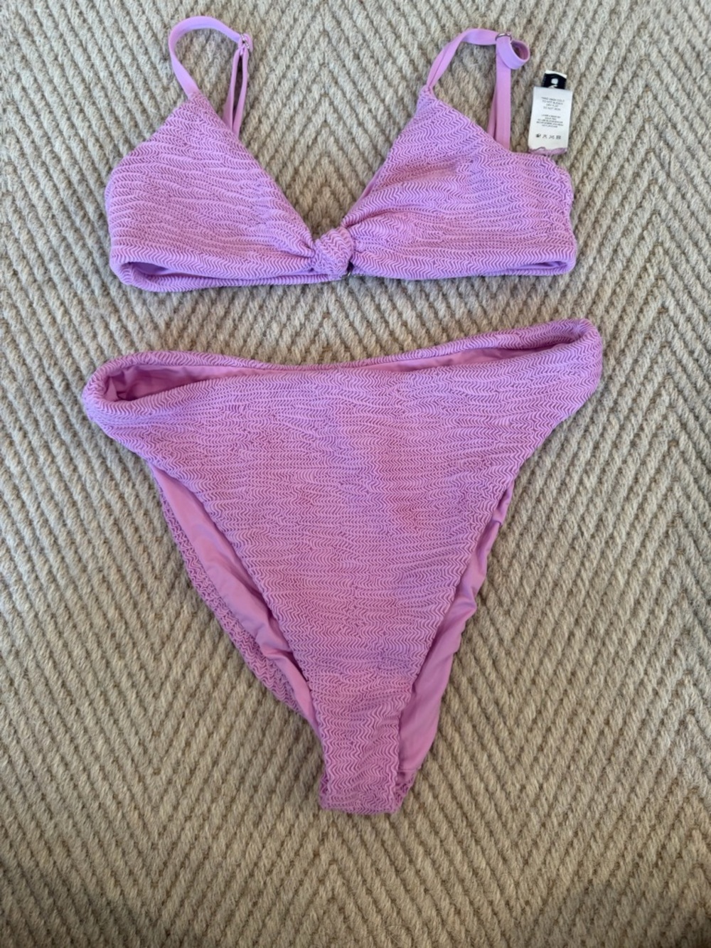 Dippin' Daisy's Lavender/Purple Textured Bikini Set